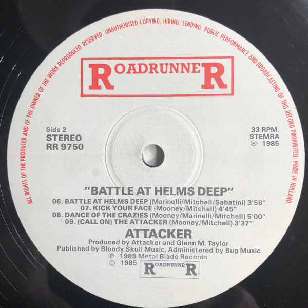 Attacker - Battle At Helms Deep | Roadrunner Records (RR 9750) - 4