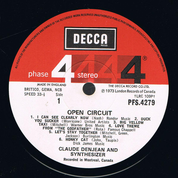 Claude Denjean - Open Circuit | Decca (PFS 4279) - 3