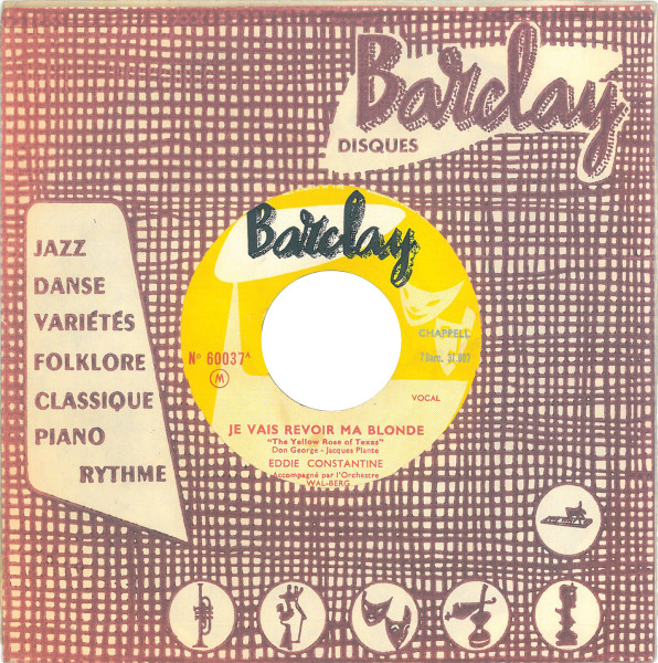 Eddie Constantine - Je Vais Revoir Ma Blonde | Barclay (60037) - main