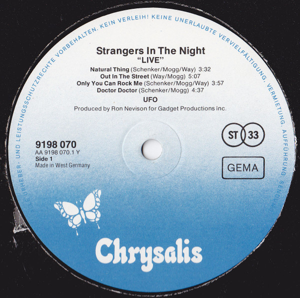 UFO - Strangers In The Night | Chrysalis (6641 909) - 4