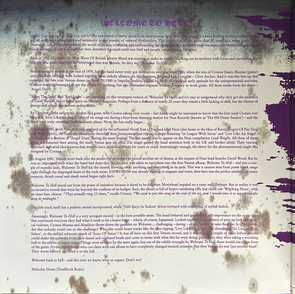 Venom - Welcome To Hell | Earmark (41002) - 2 Venom - Welcome To Hell | Earmark (41002) - 2