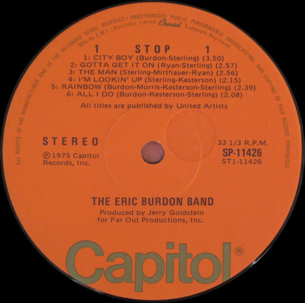Eric Burdon Band - Stop | Capitol Records (SP 11426) - 2 Eric Burdon Band - Stop | Capitol Records (SP 11426) - 2