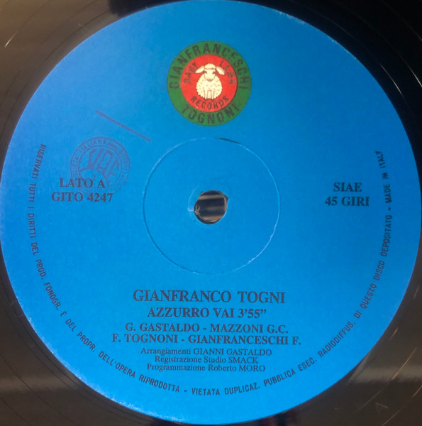 Gianfranco Togni - Azzurro Vai | Baby Lamb Records (GITO4247) - 2