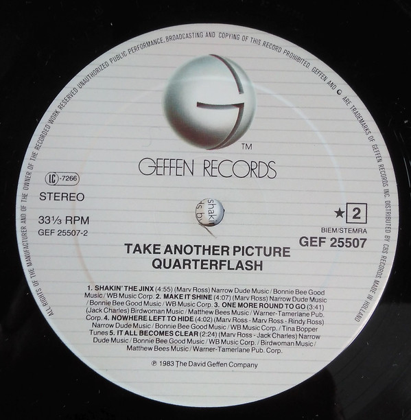 Quarterflash - Take Another Picture | Geffen Records (GEF 25507) - 2 Quarterflash - Take Another Picture | Geffen Records (GEF 25507) - 2