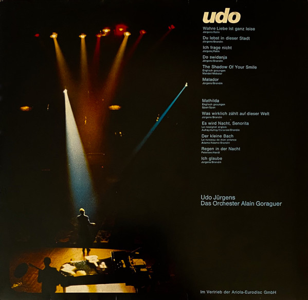 Udo Jürgens - Udo | Ariola (78 011 IU) - 4 Udo Jürgens - Udo | Ariola (78 011 IU) - 4
