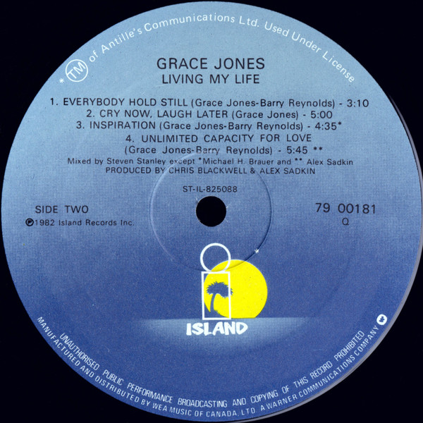 Grace Jones - Living My Life [Vinyl] | Island Records (79 00181) - 5