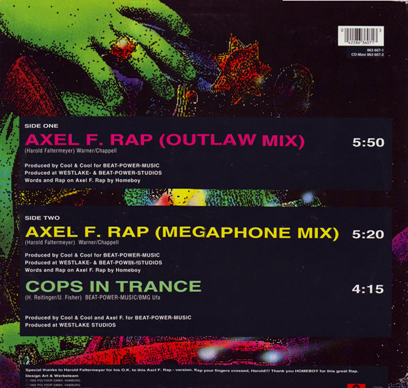 Techno Cop Feat. Homeboy - Axel F. Rap | Polydor (863 607-1) - 2