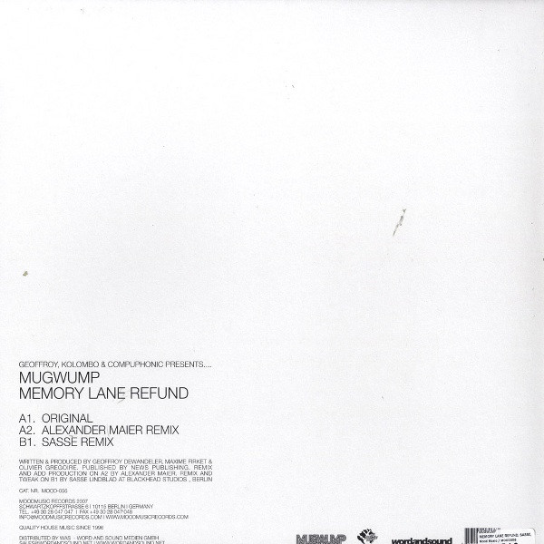 Mugwump - Memory Lane Refund | Moodmusic (MOOD-056) - 2