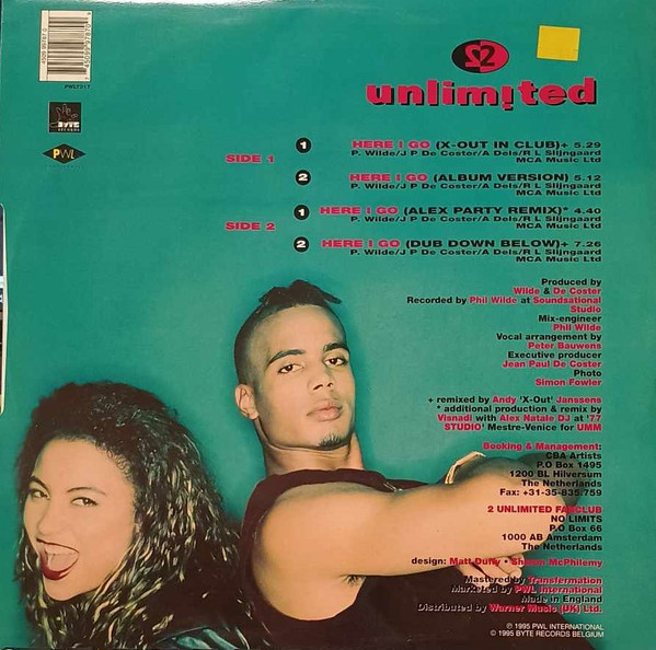 2 Unlimited - Here I Go | PWL International (PWLT 317) - 2