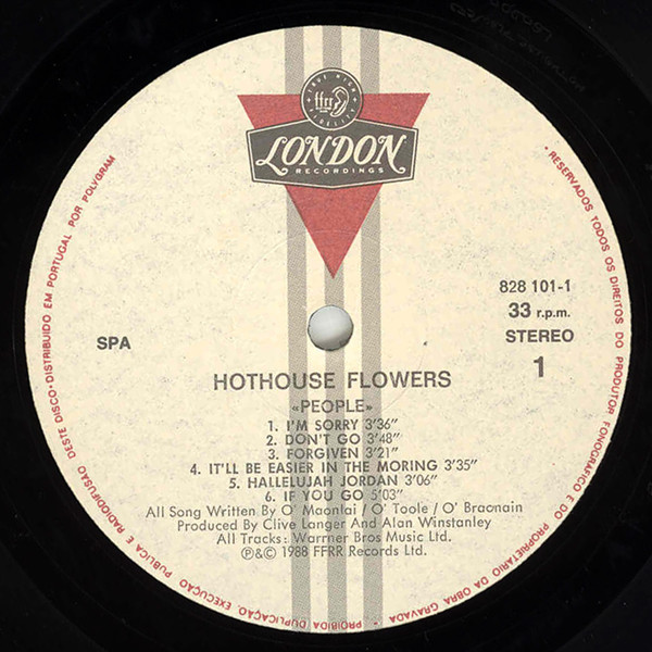 Hothouse Flowers - People | London Records (8281011) - 3 Hothouse Flowers - People | London Records (8281011) - 3