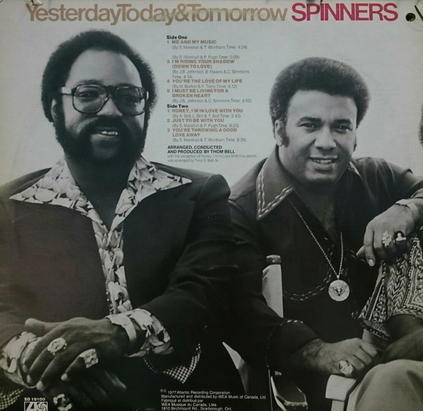 Spinners - Yesterday, Today & Tomorrow [Vinyl] | Atlantic (SD 19100 C) - 2