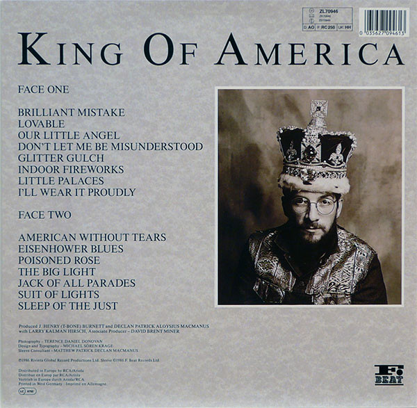 The Costello Show Featuring The Attractions And The Confederates - King Of America | F-Beat (ZL70946) - main