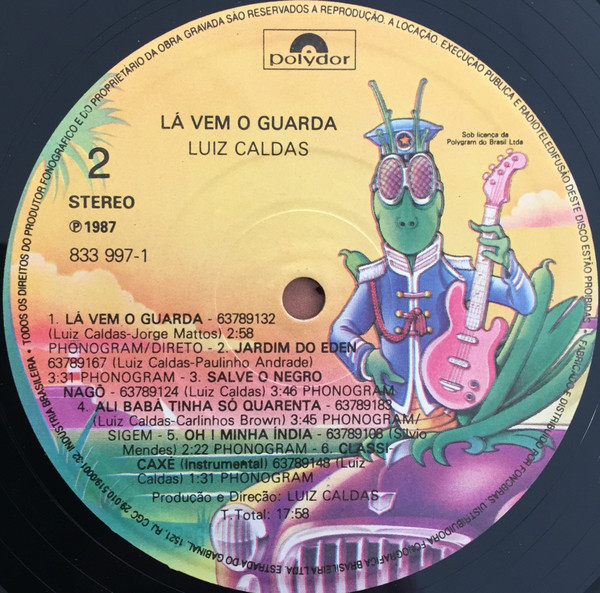 Luiz Caldas - Lá Vem O Guarda | Polydor (833997-1) - 3 Luiz Caldas - Lá Vem O Guarda | Polydor (833997-1) - 3