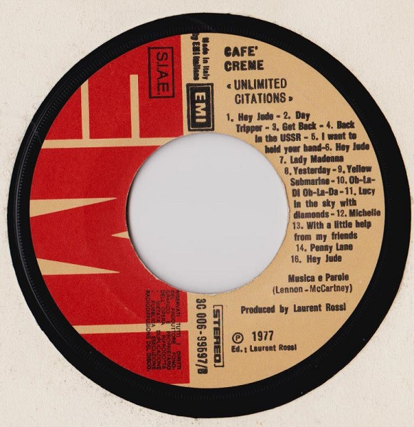Café Crème - Unlimited Citations | EMI (3C 006-99597) - 4