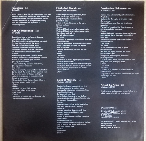 Savage Grace - After The Fall From Grace | Restless Records (72174-1) - 3