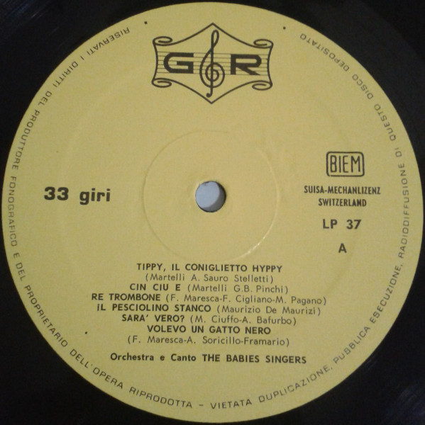 The Babies Singers - Zecchino D'Oro 1969 | GR (LP-HP 37) - 3