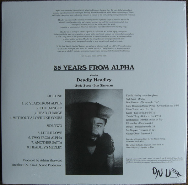 "Deadly" Headley Bennett - 35 Years From Alpha | On-U Sound (ON-U LP 14) - 2