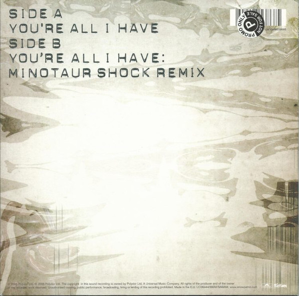 Snow Patrol - You're All I Have | Polydor (9853868) - 2