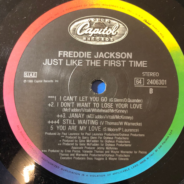 Freddie Jackson - Just Like The First Time | Capitol Records (64 2406301) - 4 Freddie Jackson - Just Like The First Time | Capitol Records (64 2406301) - 4