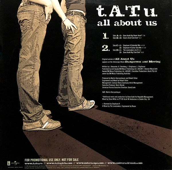 t.A.T.u. - All About Us | Interscope Records (TATUALLVP1) - 2