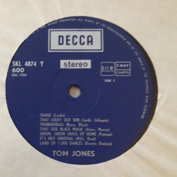 Tom Jones - Tom Jones Live! At The Talk Of The Town | Decca (SKL 4.874 S) - 3 Tom Jones - Tom Jones Live! At The Talk Of The Town | Decca (SKL 4.874 S) - 3