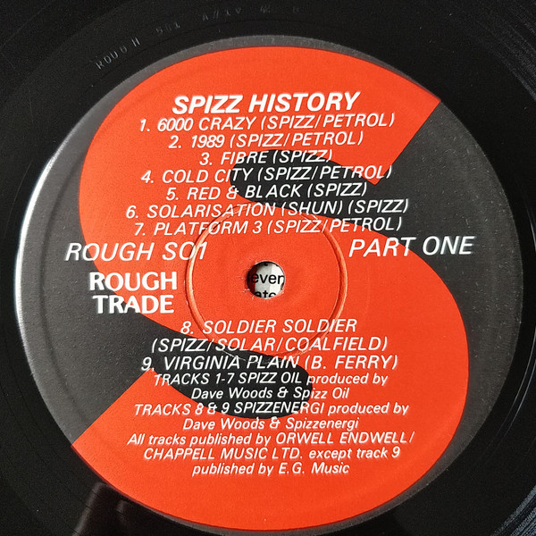 Spizzenergi - Spizz History | Rough Trade (ROUGH SO1) - 3