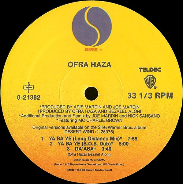 Ofra Haza - Ya Ba Ye | Sire (0-21382) - 3
