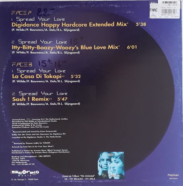 2 Unlimited - Spread Your Love | Scorpio Music (192 161.1) - 2