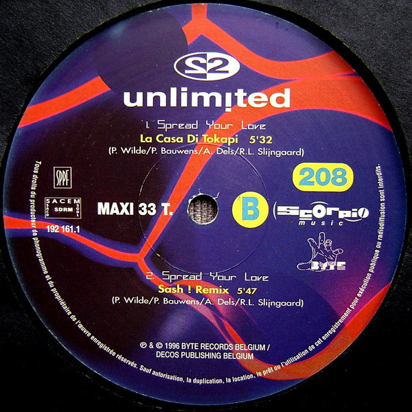 2 Unlimited - Spread Your Love | Scorpio Music (192 161.1) - 4