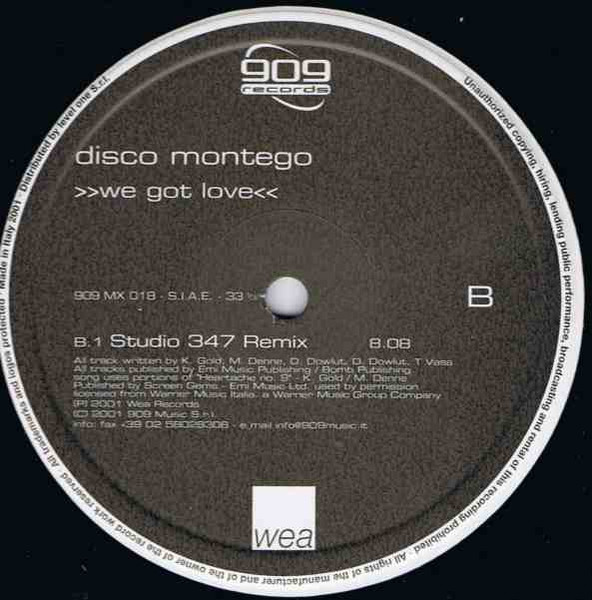 Disco Montego - We Got Love | 909 Records (909 MX 018) - 3