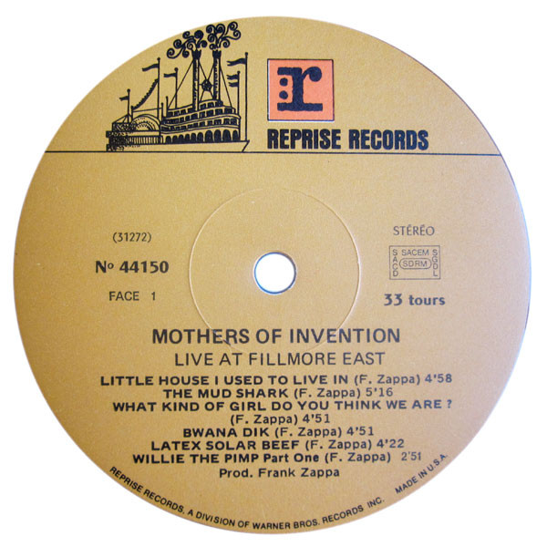 The Mothers - Fillmore East - June 1971 | Reprise Records (44150) - 3 The Mothers - Fillmore East - June 1971 | Reprise Records (44150) - 3