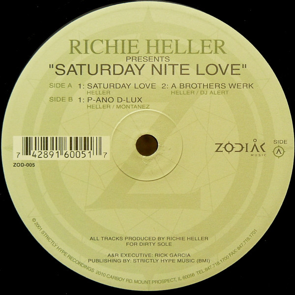 Richie Heller - Saturday Nite Love | Zodiac Music (ZOD-005)