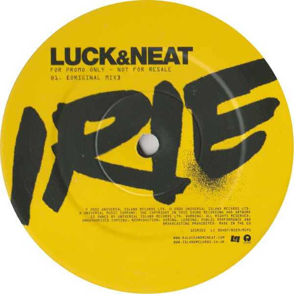 DJ Luck & MC Neat - Irie | Island Records (12 IRIE 2) - 3