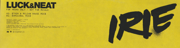 DJ Luck & MC Neat - Irie | Island Records (12 IRIE 2) - main