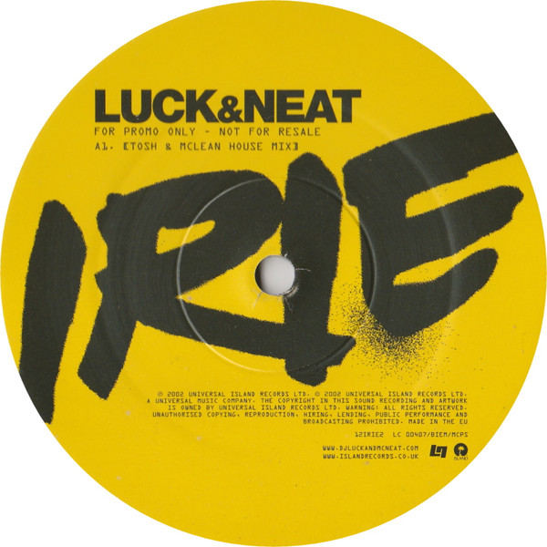 DJ Luck & MC Neat - Irie | Island Records (12 IRIE 2) - 2