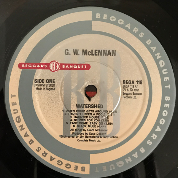 Grant McLennan - Watershed | Beggars Banquet (BEGA 118) - 3