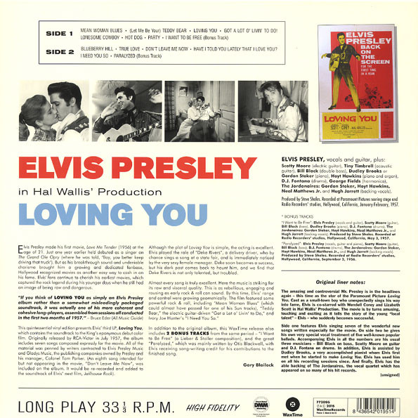 Elvis Presley - Loving You | WaxTime (772095) - 2