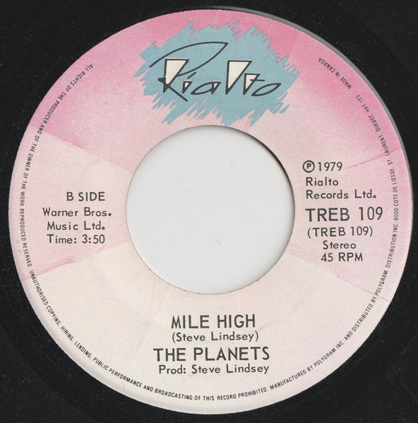 The Planets - Iron For The Iron / Mile High (7") [Vinyl] | Rialto (TREB 109) - 2
