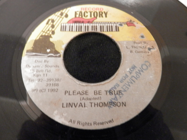 Linval Thompson - Please Be True | Record Factory (none) - main Linval Thompson - Please Be True | Record Factory (none) - main