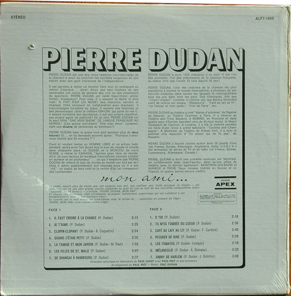 Pierre Dudan - Mon Ami... | Apex (ALF-71806) - 2 Pierre Dudan - Mon Ami... | Apex (ALF-71806) - 2
