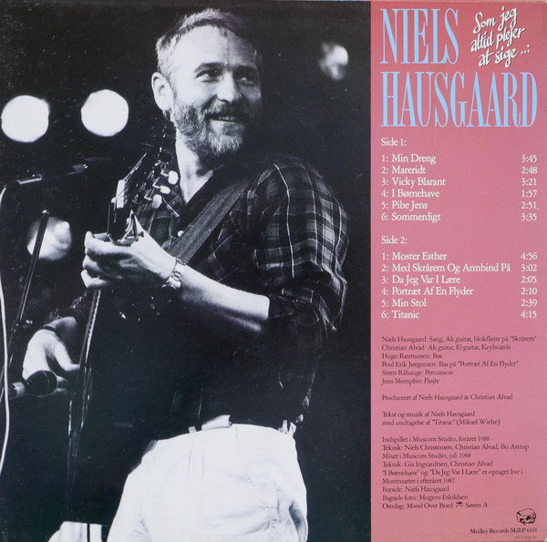 Niels Hausgaard - Som Jeg Altid Plejer At Sige..: | Medley Records (MdLP 6331) - 2 Niels Hausgaard - Som Jeg Altid Plejer At Sige..: | Medley Records (MdLP 6331) - 2