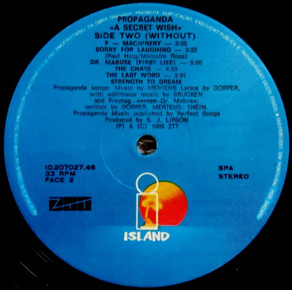 Propaganda - A Secret Wish | ZTT (ZTTIQ 3) - 3