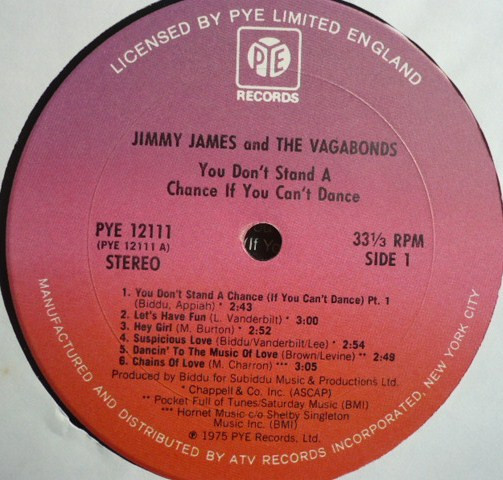 Jimmy James & The Vagabonds - You Don't Stand A Chance If You Can't Dance | Pye Records (PYE 12111) - 3
