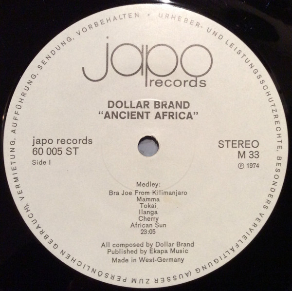 Dollar Brand - Ancient Africa | Japo Records (JAPO 60005) - 3
