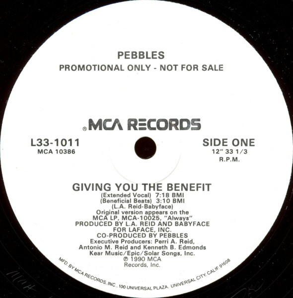 Pebbles - Giving You The Benefit | MCA Records (L33-1011) - 2 Pebbles - Giving You The Benefit | MCA Records (L33-1011) - 2