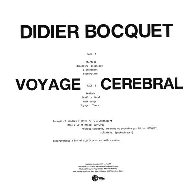 Didier Bocquet - Voyage Cerebral | Wah Wah Records (LPS193) - 3