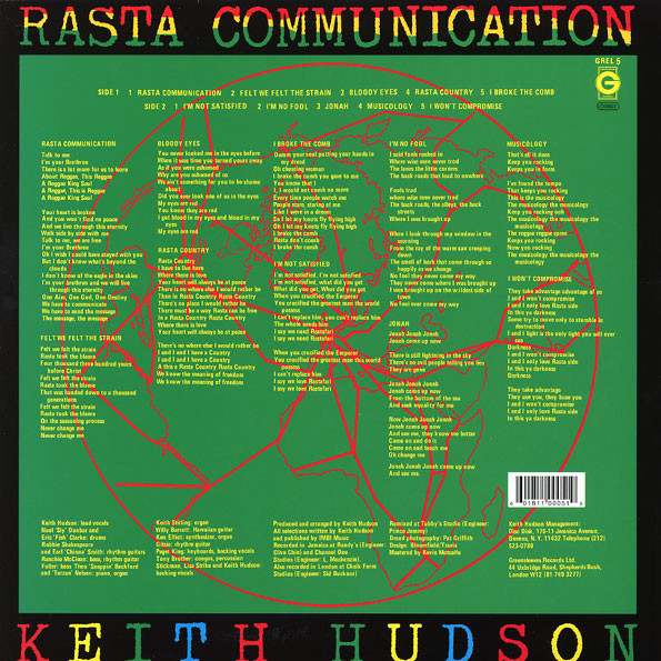 Keith Hudson - Rasta Communication | Greensleeves Records (GREL 5) - 2 Keith Hudson - Rasta Communication | Greensleeves Records (GREL 5) - 2