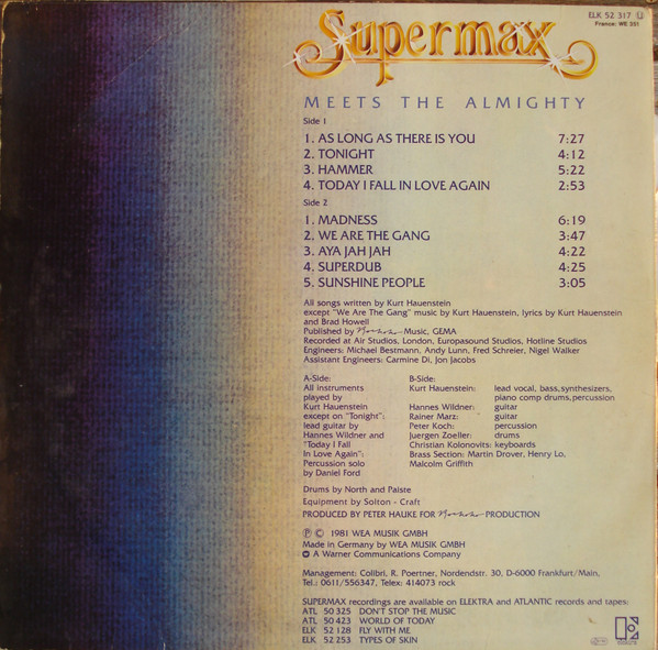 Supermax - Meets The Almighty | Elektra (ELK 52 317) - 2