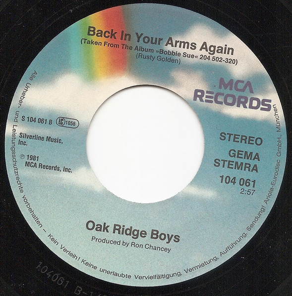 The Oak Ridge Boys - Bobbie Sue | MCA Records (104 061) - 4