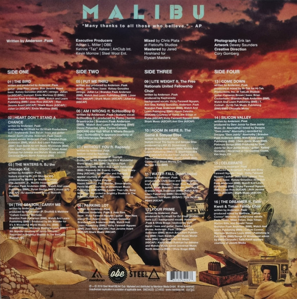 Anderson .Paak - Malibu | OBE (SW234223) - 2